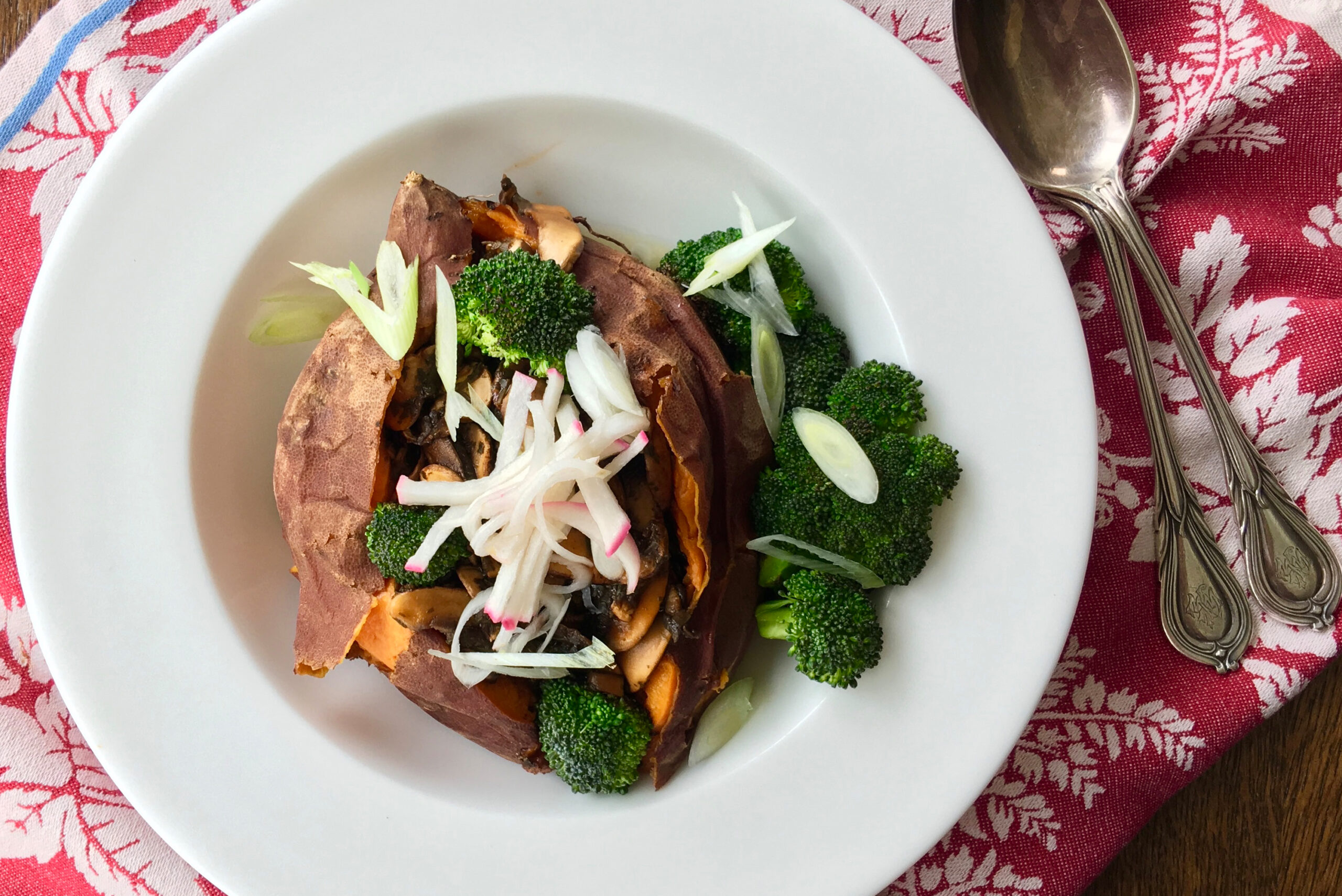 Adobo Stuffed Sweet Potatoes