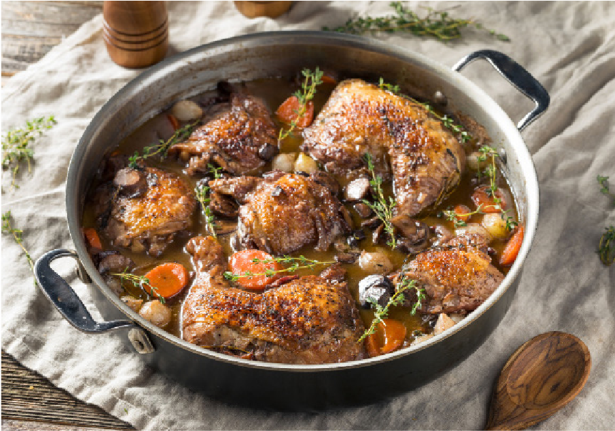 Coq Au Vin with Mashed Potatoes