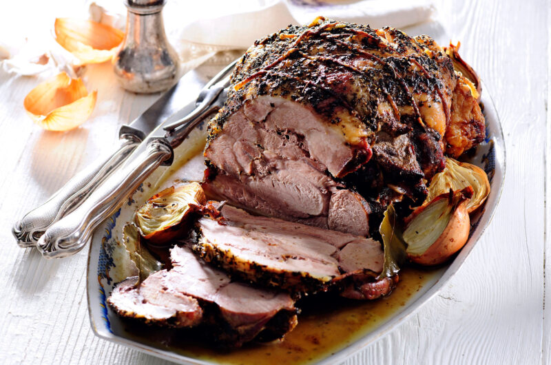 Harissa Rubbed Pork Shoulder and Roasted Yams & Figs