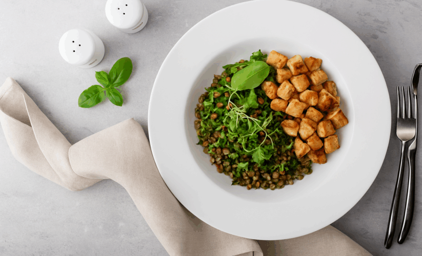 Kale Salad with Lentils
