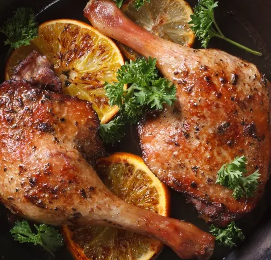 Crispy Chicken with Steamed Broccoli, Fennel Salad & Green Goddess Dressing