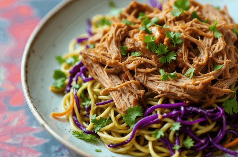 Thai Basil Pork Noodle Bowl