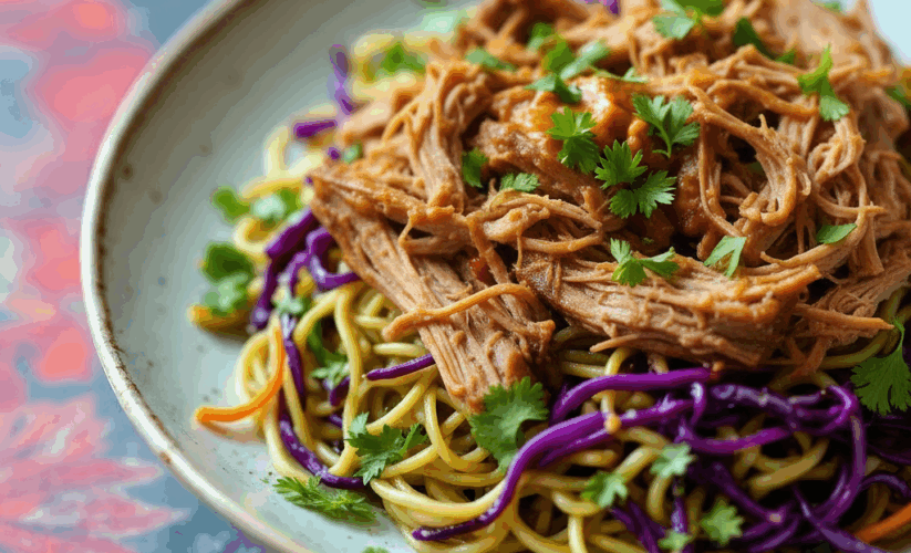 Thai Basil Pork Noodle Bowl