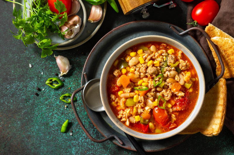 Turkey Chili with Cornbread