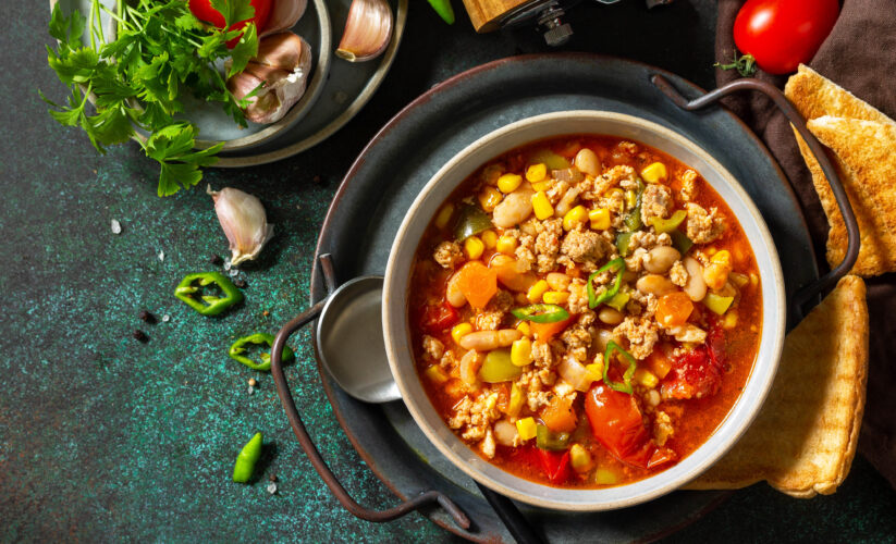 Turkey Chili with Cornbread