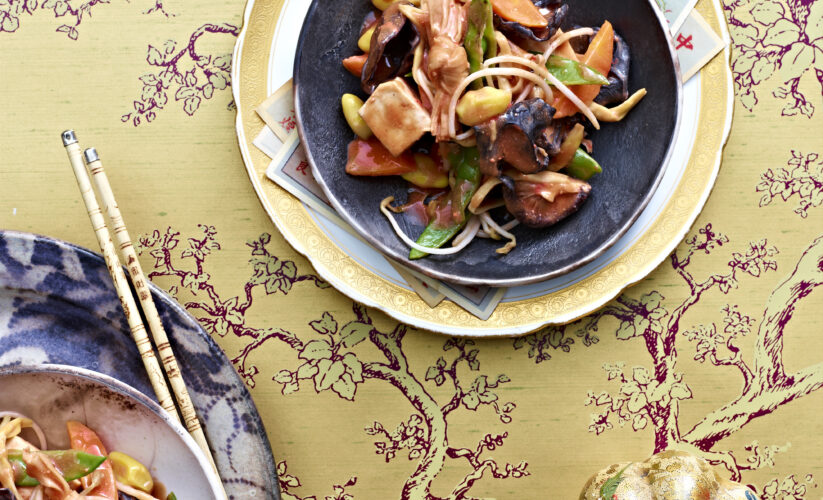 Stir-Fried Pork and Pear with Fresh Herbs