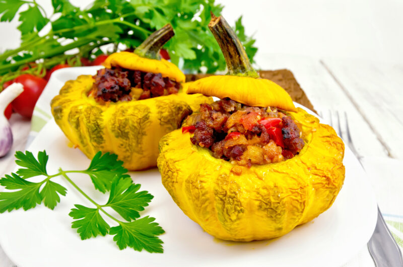 Stuffed Acorn Squash with Shredded Pork