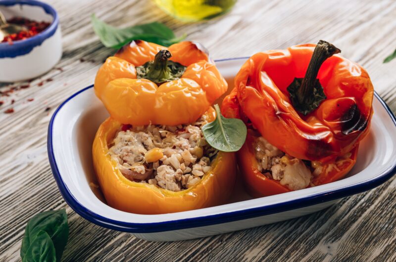 Organic Turkey Stuffed Bell Peppers